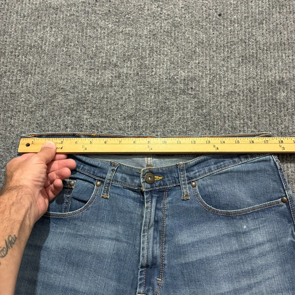 Wrangler Relaxed Boot Jeans Mens W35" L32.5" Blue Denim Casual Mid Rise - Picture 2 of 8